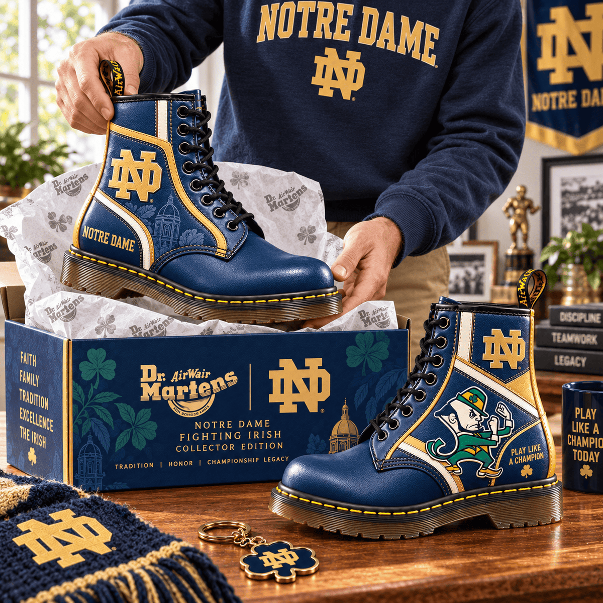 NDFI Premium Leather Lace-Up Boots LNTH